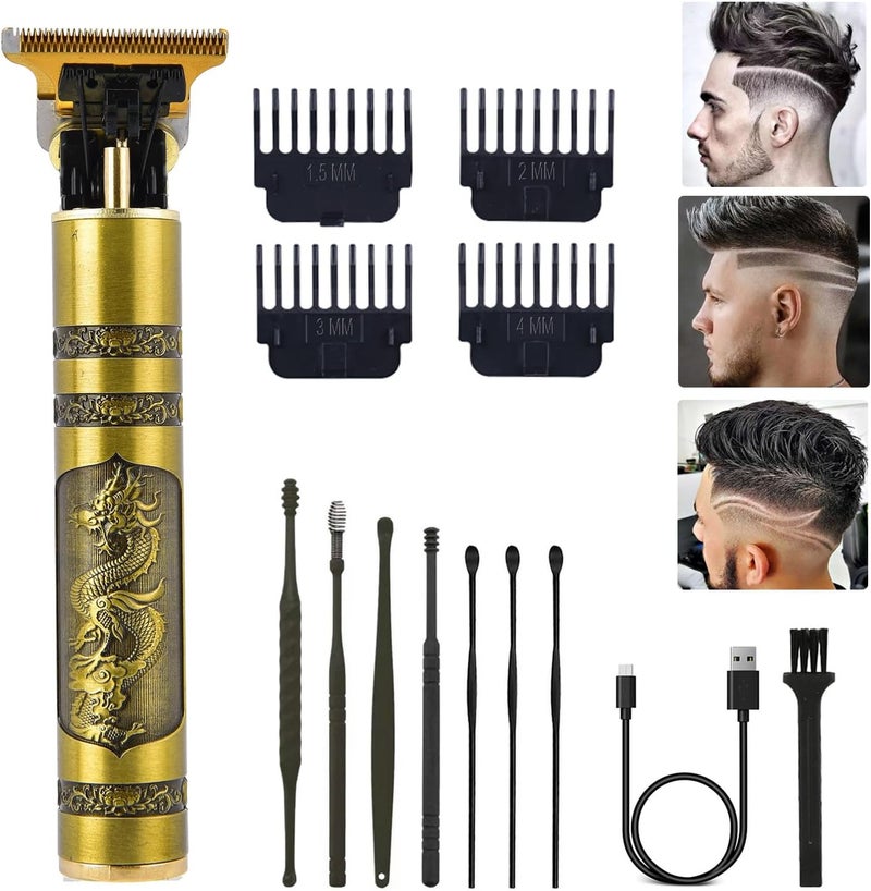 PXLISIE Professional Cordless Hair Trimmer, T-Blade Clippers for Men, Zero Gapped Rechargeable Beard Trimmer, Hair Cutting Kit With Guide Combs, Ear Spoon Tool Set - Image 1